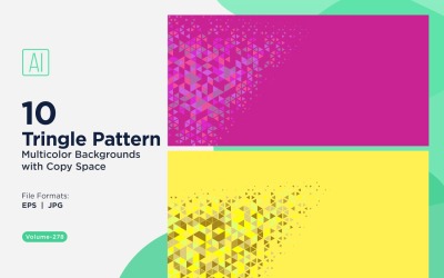 Vibrant Triangular Pattern Background in Multi Colors &amp;amp; Sizes 68