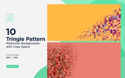 Vibrant Triangular Pattern Background in Multi Colors &amp;amp; Sizes 71