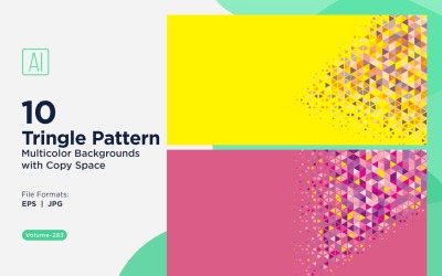 Vibrant Triangular Pattern Background in Multi Colors &amp;amp; Sizes 73