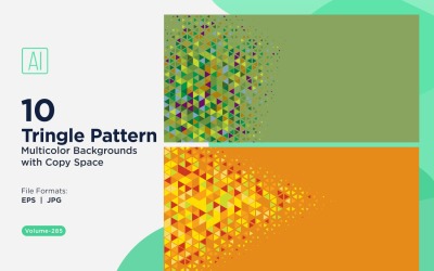 Vibrant Triangular Pattern Background in Multi Colors &amp;amp; Sizes 75