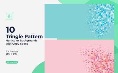 Vibrant Triangular Pattern Background in Multi Colors &amp;amp; Sizes 78