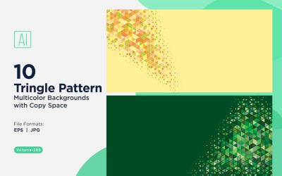 Vibrant Triangular Pattern Background in Multi Colors &amp;amp; Sizes 79