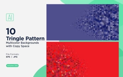 Vibrant Triangular Pattern Background in Multi Colors &amp;amp; Sizes 82