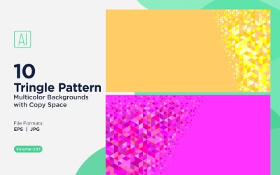 Vibrant Triangular Pattern Background in Multi Colors &amp;amp; Sizes 83