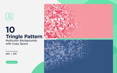 Vibrant Triangular Pattern Background in Multi Colors &amp;amp; Sizes 84