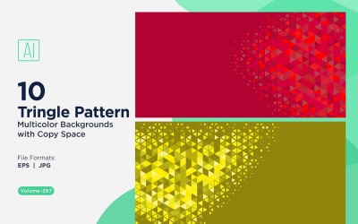 Vibrant Triangular Pattern Background in Multi Colors &amp;amp; Sizes 87