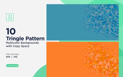 Vibrant Triangular Pattern Background in Multi Colors &amp;amp; Sizes 88