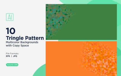 Vibrant Triangular Pattern Background in Multi Colors &amp;amp; Sizes 89