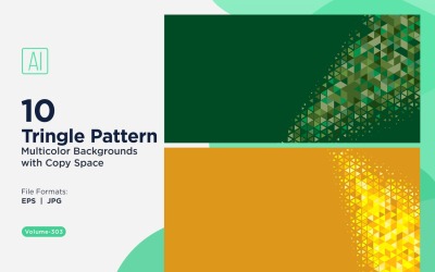 Vibrant Triangular Pattern Background in Multi Colors &amp;amp; Sizes 93