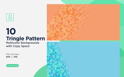 Vibrant Triangular Pattern Background in Multi Colors &amp;amp; Sizes 95