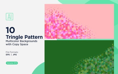 Fundo de padrão triangular vibrante em várias cores e tamanhos 162