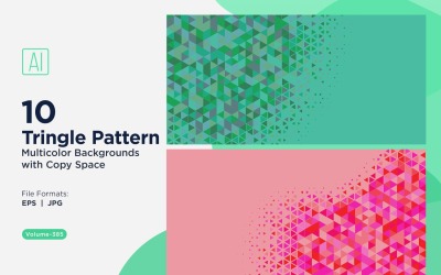 Fundo de padrão triangular vibrante em várias cores e tamanhos 175