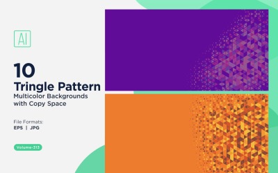 Lebendiger dreieckiger Musterhintergrund in mehreren Farben und Größen 103