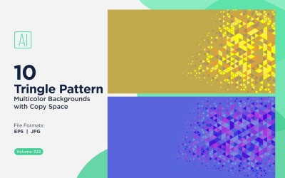 Lebendiger dreieckiger Musterhintergrund in mehreren Farben und Größen 112