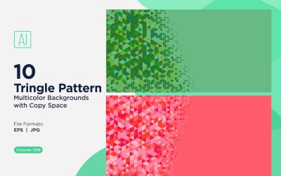 Lebendiger dreieckiger Musterhintergrund in mehreren Farben und Größen 148