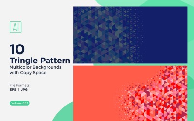 Lebendiger dreieckiger Musterhintergrund in mehreren Farben und Größen 152