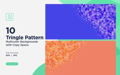 Lebendiger dreieckiger Musterhintergrund in mehreren Farben und Größen 173