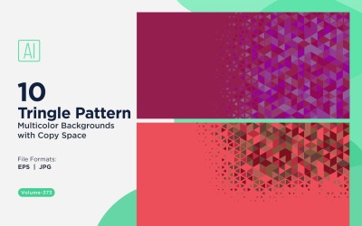 Levendige driehoekige patroonachtergrond in meerdere kleuren en maten 163