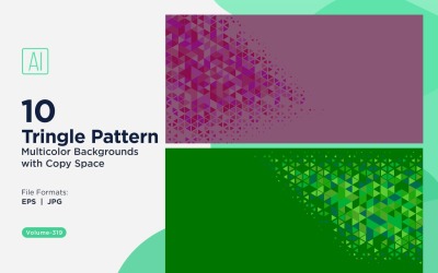 Sfondo con motivo triangolare vibrante in più colori e dimensioni 109