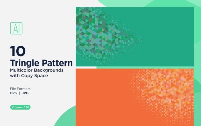 Sfondo con motivo triangolare vibrante in più colori e dimensioni 110
