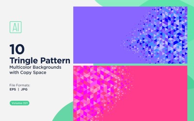 Sfondo con motivo triangolare vibrante in più colori e dimensioni 111