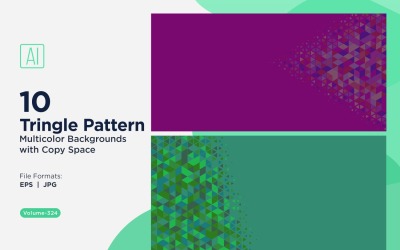 Sfondo con motivo triangolare vibrante in più colori e dimensioni 114