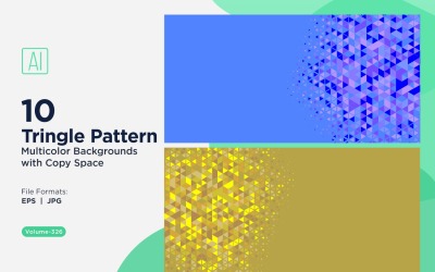 Sfondo con motivo triangolare vibrante in più colori e dimensioni 116