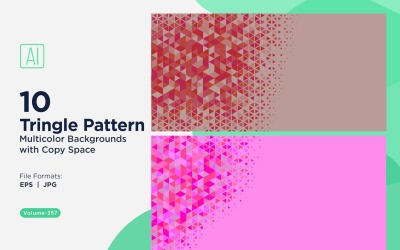 Sfondo con motivo triangolare vibrante in più colori e dimensioni 147