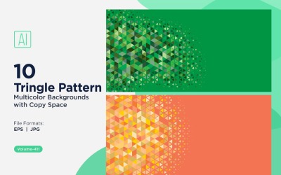 Sfondo con motivo triangolare vibrante in più colori e dimensioni 201