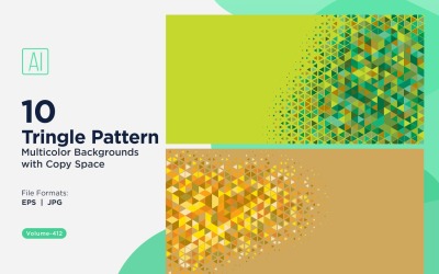 Sfondo con motivo triangolare vibrante in più colori e dimensioni 202