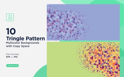 Sfondo con motivo triangolare vibrante in più colori e dimensioni 208