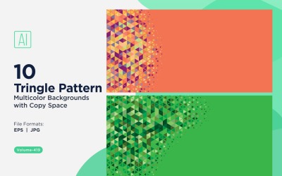 Sfondo con motivo triangolare vibrante in più colori e dimensioni 209