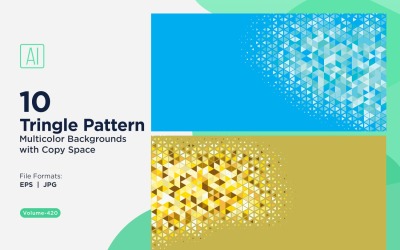 Sfondo con motivo triangolare vibrante in più colori e dimensioni 210