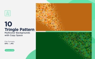 Vibrant Triangular Pattern Background in Multi Colors And Sizes 138