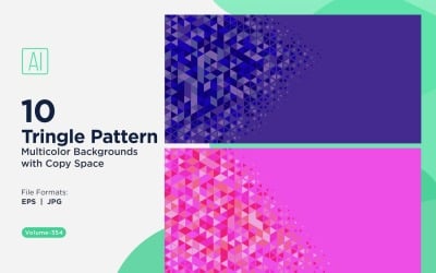 Vibrant Triangular Pattern Background in Multi Colors And Sizes 144