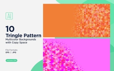 Vibrant Triangular Pattern Background in Multi Colors And Sizes 164