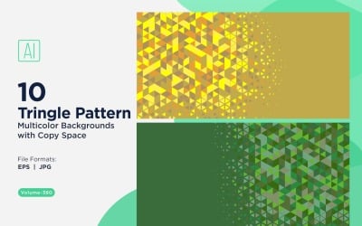 Vibrant Triangular Pattern Background in Multi Colors And Sizes 170