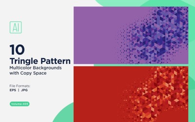 Vibrant Triangular Pattern Background in Multi Colors And Sizes 195