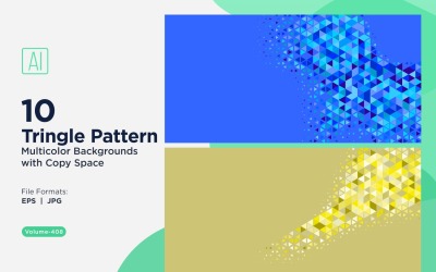 Vibrant Triangular Pattern Background in Multi Colors And Sizes 198