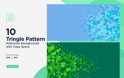 Bunte Dreiecke in verschiedenen Größen Vielseitiger Musterhintergrund 01