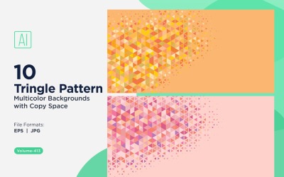 Fundo de padrão triangular vibrante em várias cores e tamanhos 203