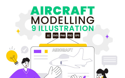 9 Flygplansmodellering och hantverksillustration