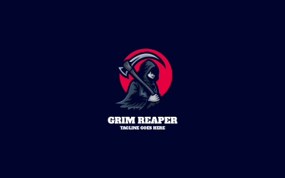 Jednoduché logo maskota Grim Reaper