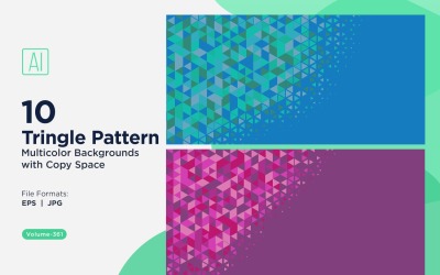 Lebendiger dreieckiger Musterhintergrund in mehreren Farben und Größen 151