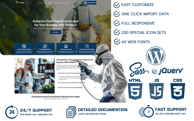 PestFix - Haşere Kontrolü WordPress Teması