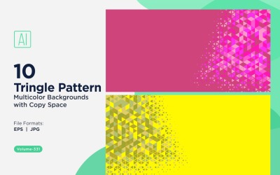 Sfondo con motivo triangolare vibrante in più colori e dimensioni 121