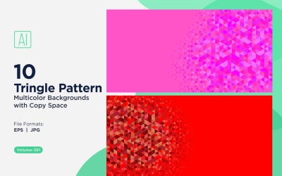 Sfondo con motivo triangolare vibrante in più colori e dimensioni 181
