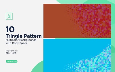 Sfondo con motivo triangolare vivace in più colori e dimensioni 174.