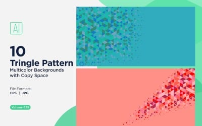 Vibrant Triangular Pattern Background in Multi Colors And Sizes 129