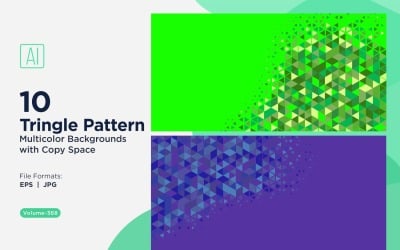 Vibrant Triangular Pattern Background in Multi Colors And Sizes 158